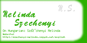 melinda szechenyi business card